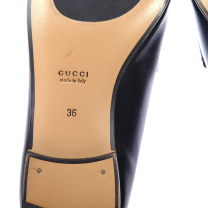 Gucci Calfskin Womens Jordaan Loafers 36 Black 8 of 11