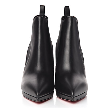 Christian Louboutin Calfskin Crochinetta 100 Ankle Boots 39 Black 2 of 8