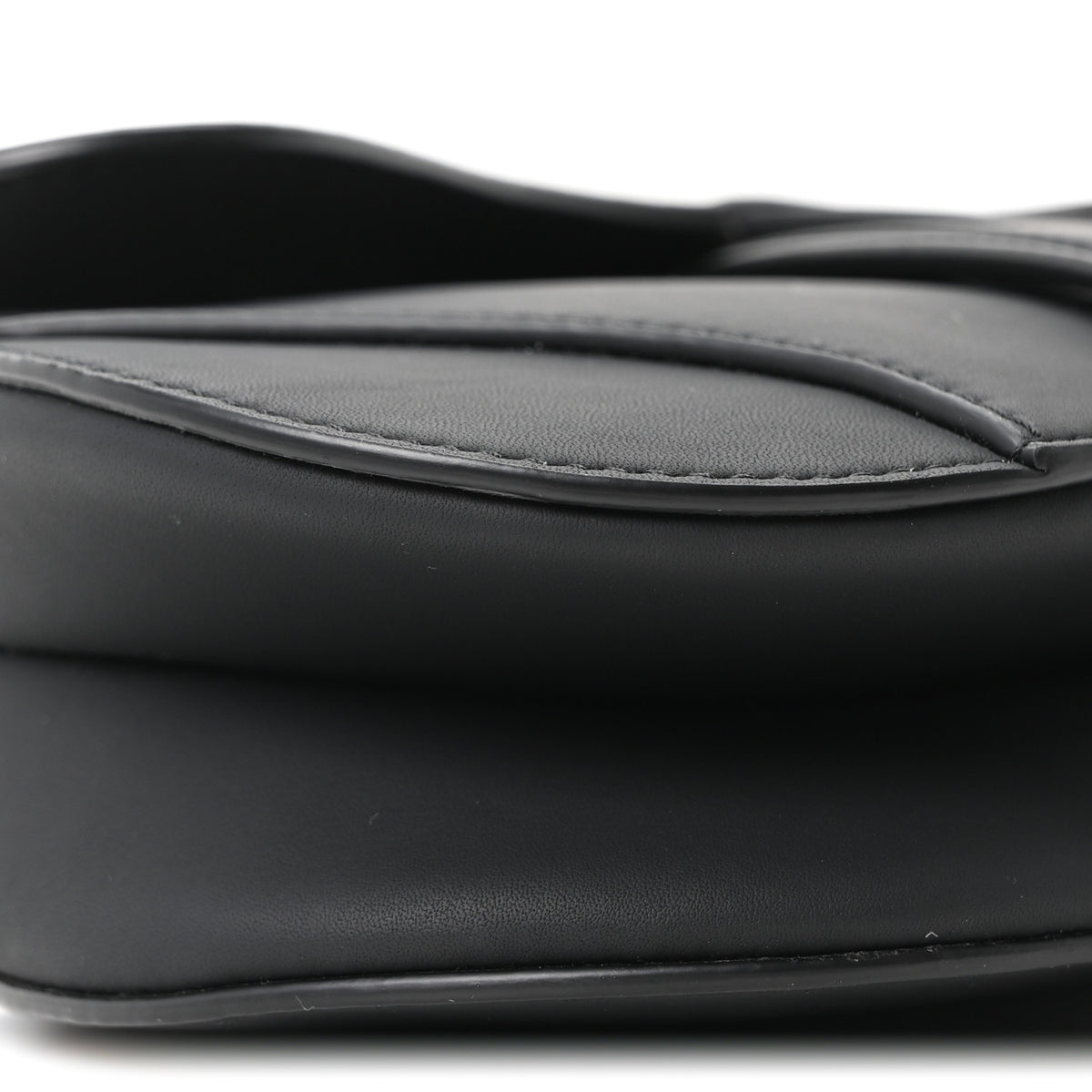 Ultra Matte Calfskin Mini Saddle Bag Black