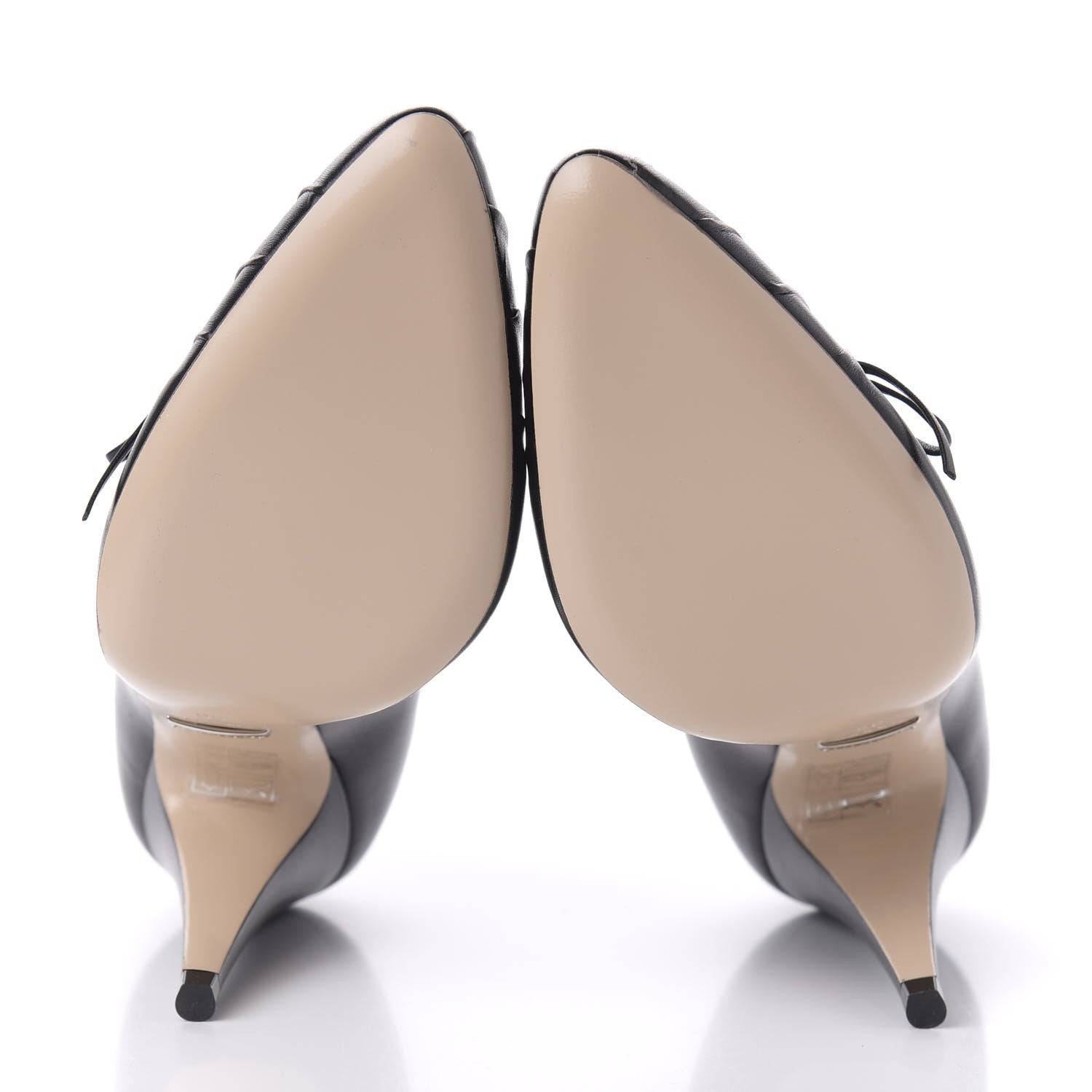 Gucci Nappa Bow High Heel Pumps 36 Black 5 of 10