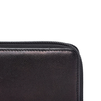 Chanel Caviar Large Sevruga Zip Around Organizer Wallet Black 14 of 14