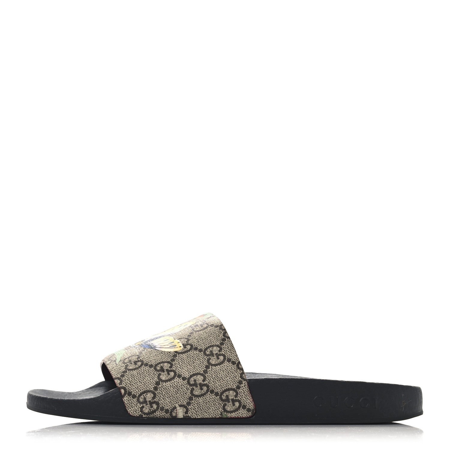 Gucci GG Supreme Monogram Tian Womens Slide Sandals 38 Beige Multicolor 1 of 9