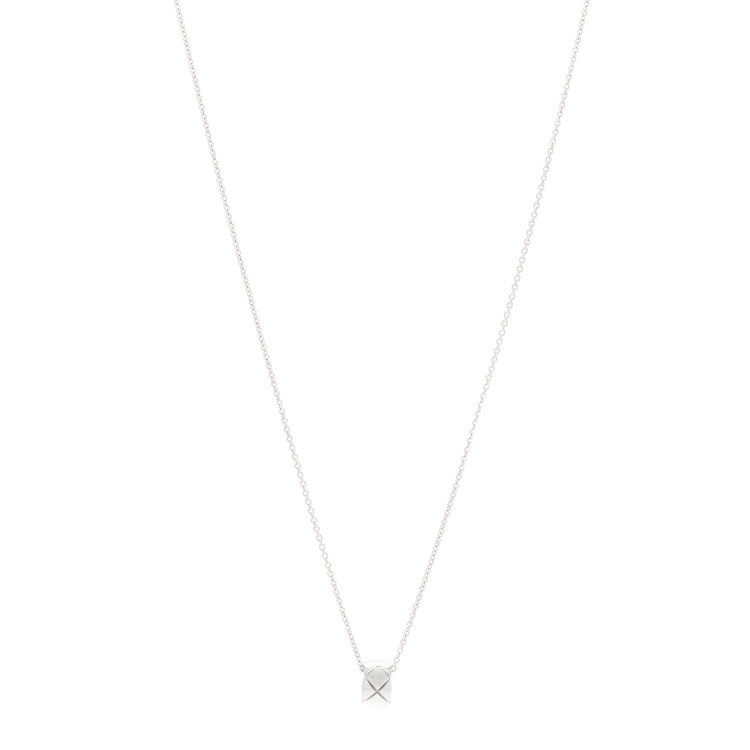 Chanel 18K White Gold Coco Crush Pendant Necklace 1 of 5