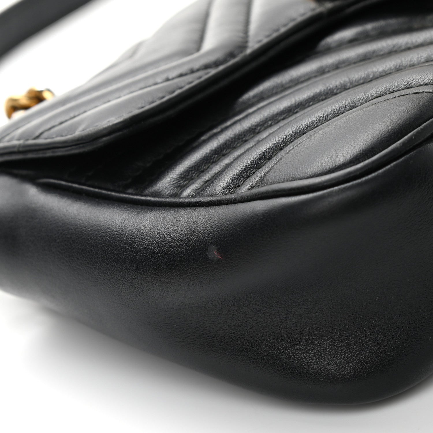 Gucci Calfskin Matelasse Mini GG Marmont Shoulder Bag Black 15 of 15