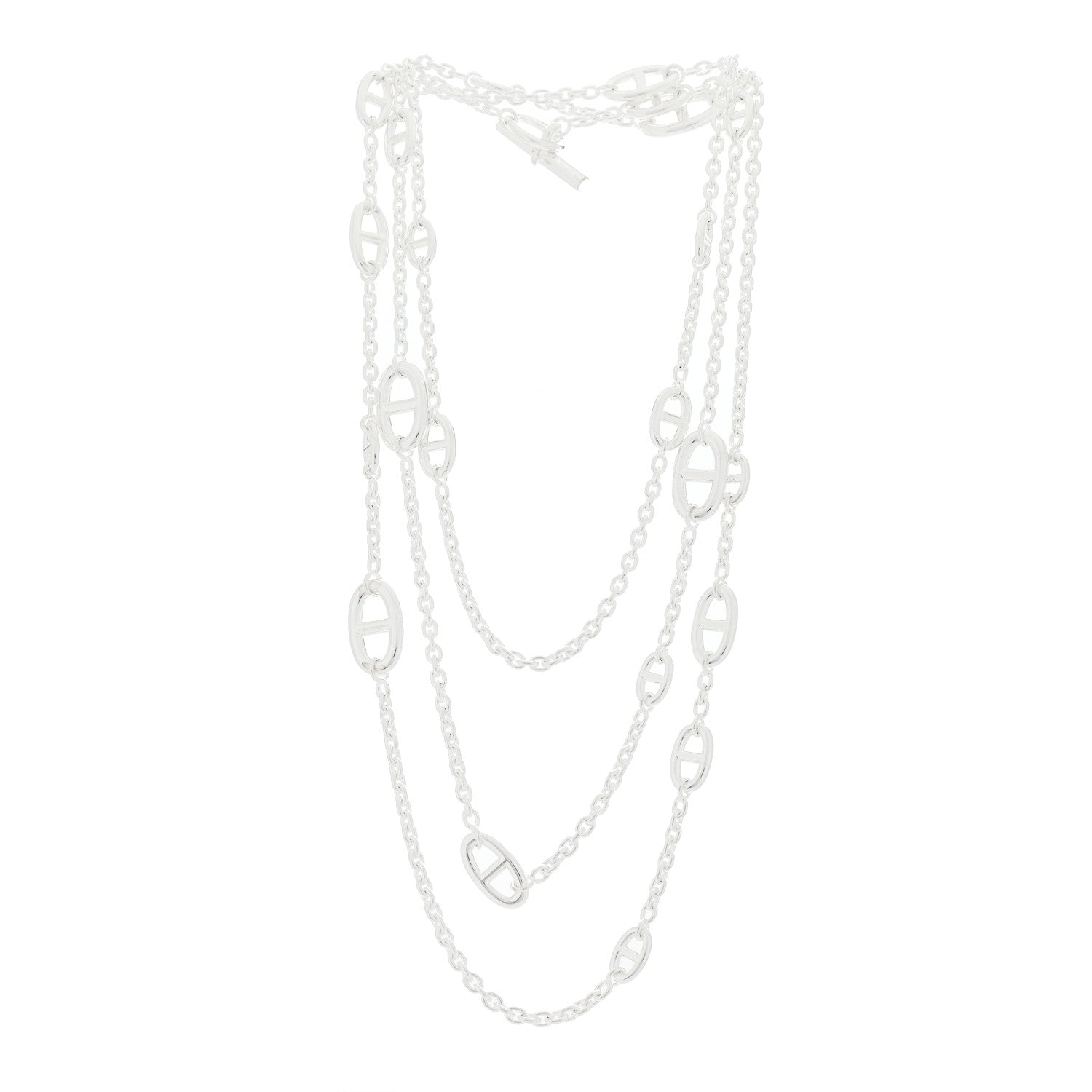 Hermes Sterling Silver Farandole Necklace 160 3 of 8