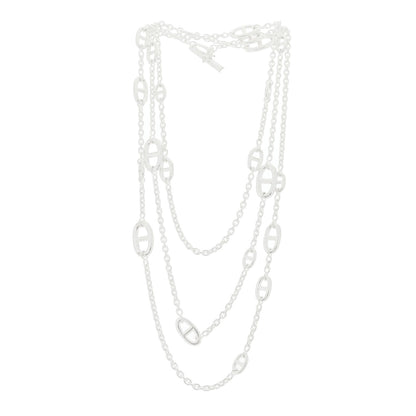 Hermes Sterling Silver Farandole Necklace 160 3 of 8