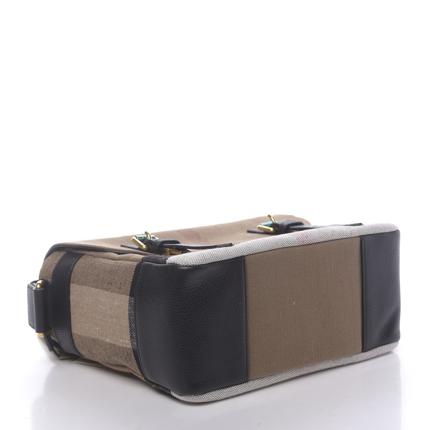 Canvas Mega Check Small Baildon Messenger Bag Black