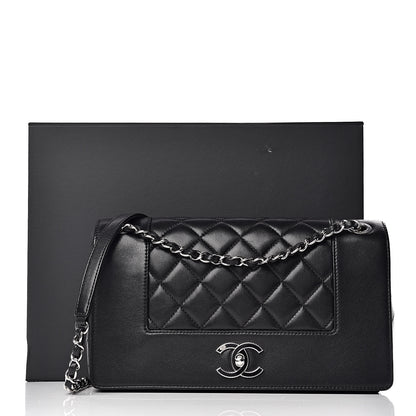 Chanel Sheepskin Quilted Vintage Mademoiselle Flap Black 10 of 10