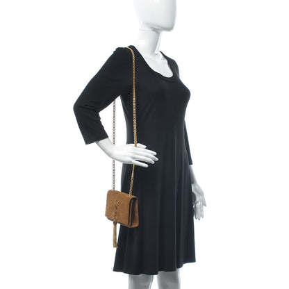 Saint Laurent Suede Small Classic Monogram Kate Tassel Satchel Light Ochre 2 of 8