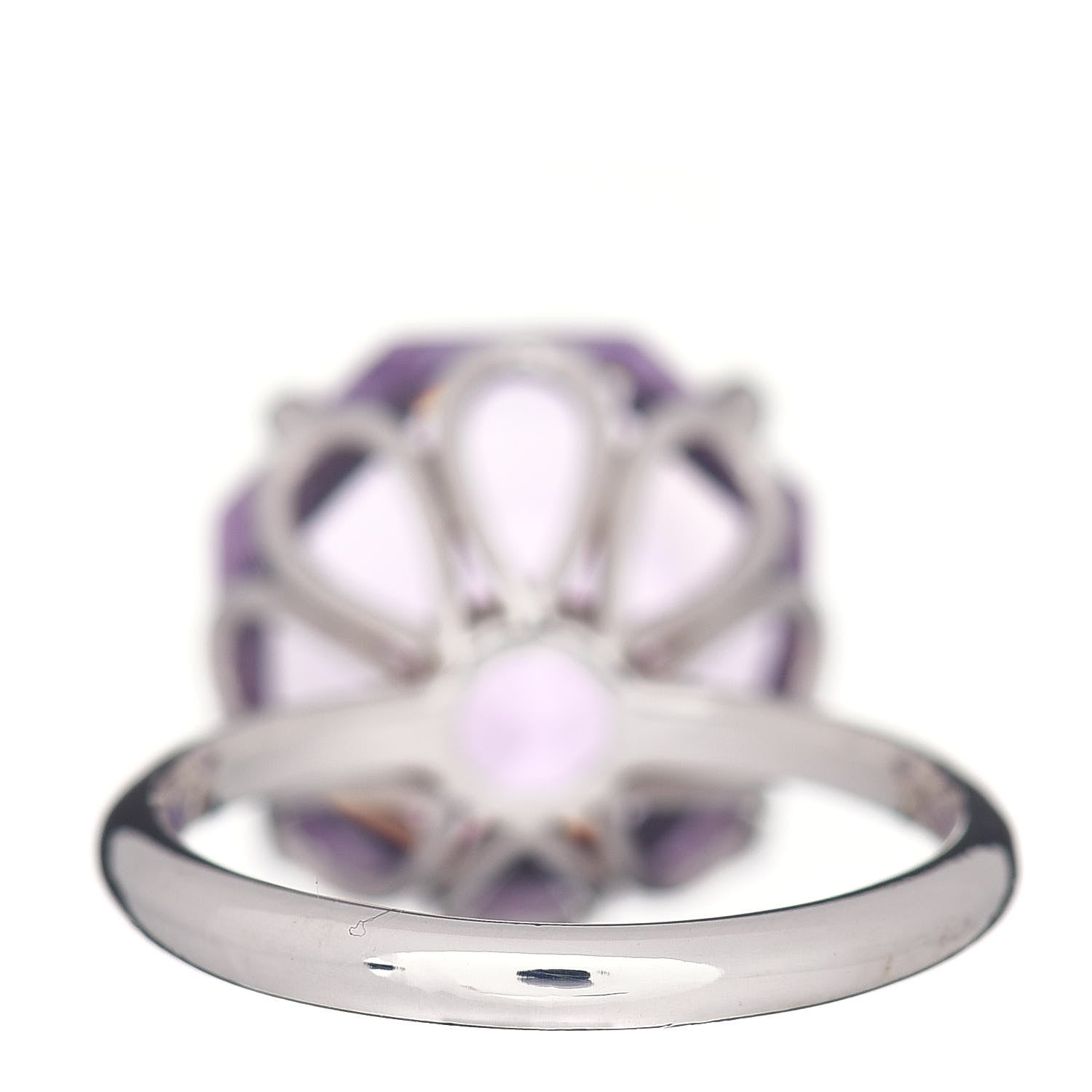 Tiffany Sterling Silver Amethyst Sparklers Octagonal Cocktail Ring 49 5 4 of 5