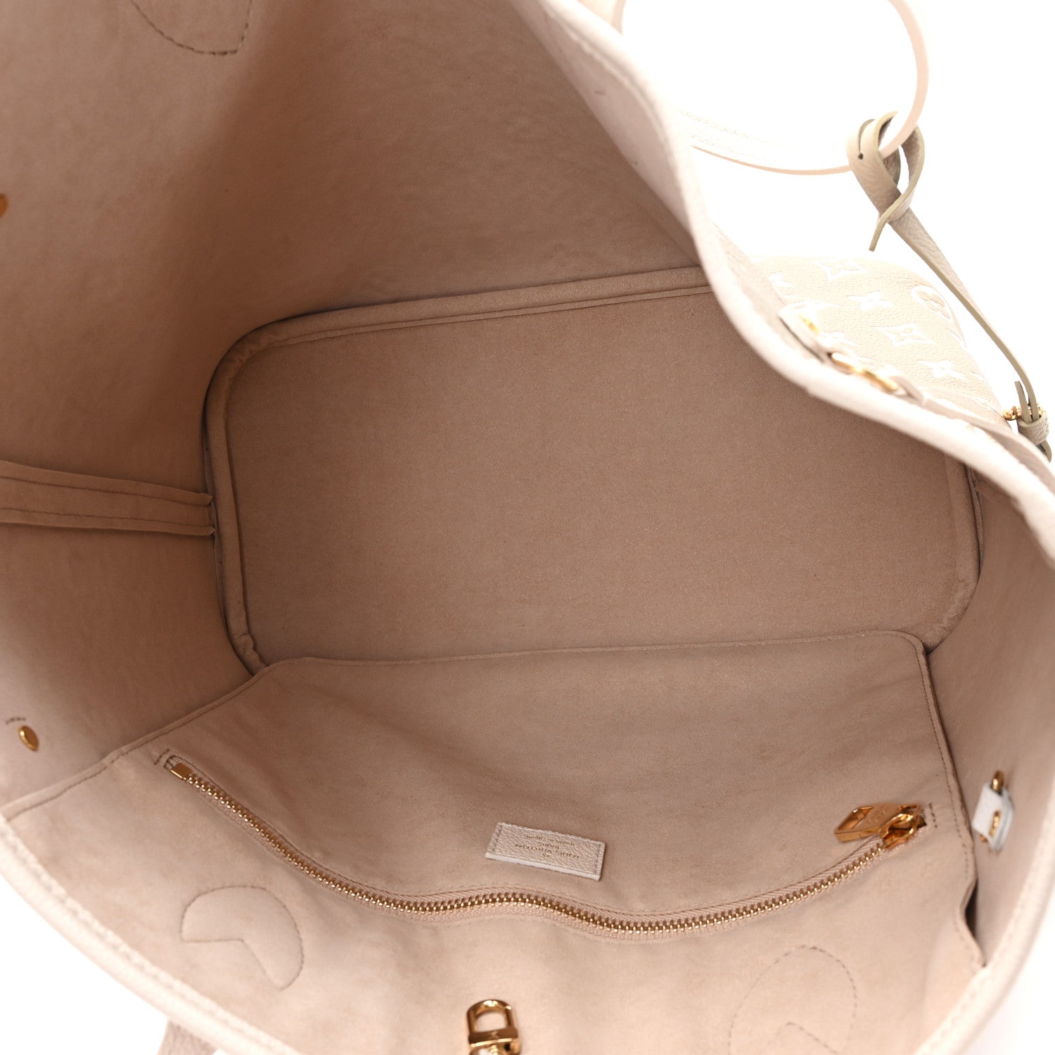 Louis Vuitton Empreinte Monogram Spring In The City Neverfull MM Kaki Beige Cream 6 of 10