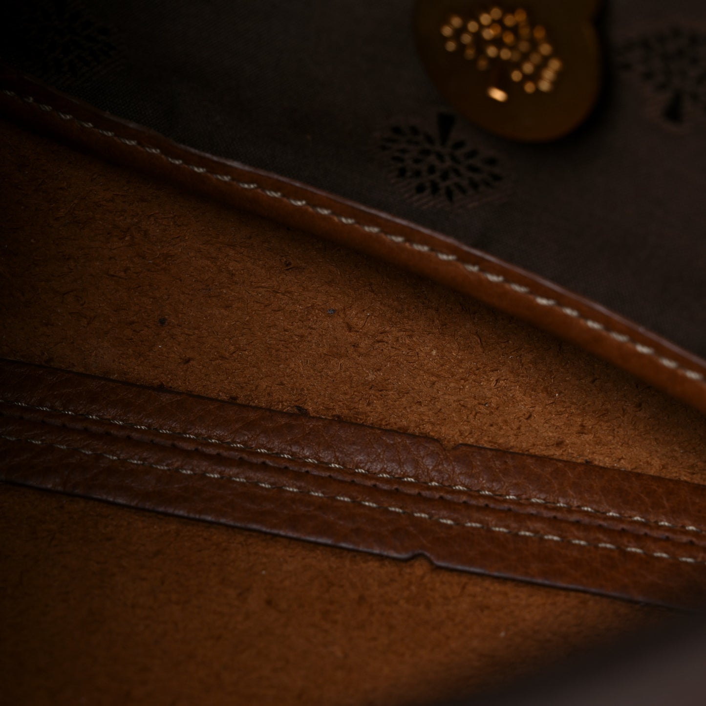 Natural Calfskin Small Lily Flap Oak