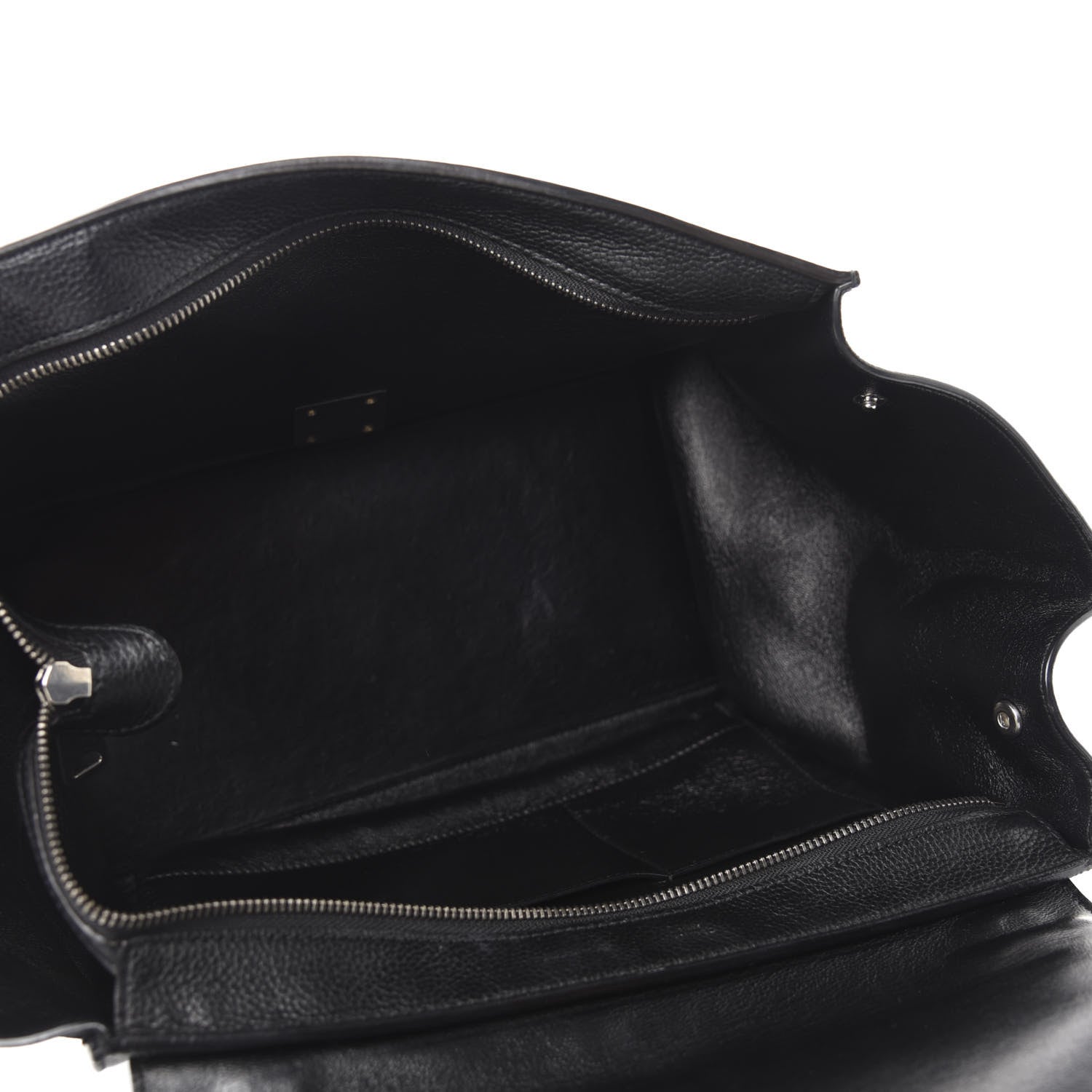 Celine Drummed Calfskin Suede Medium Trapeze Black 6 of 10