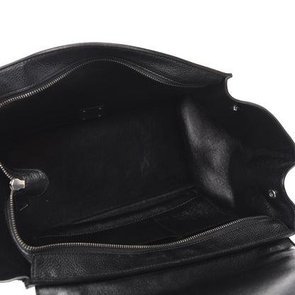 Celine Drummed Calfskin Suede Medium Trapeze Black 6 of 10