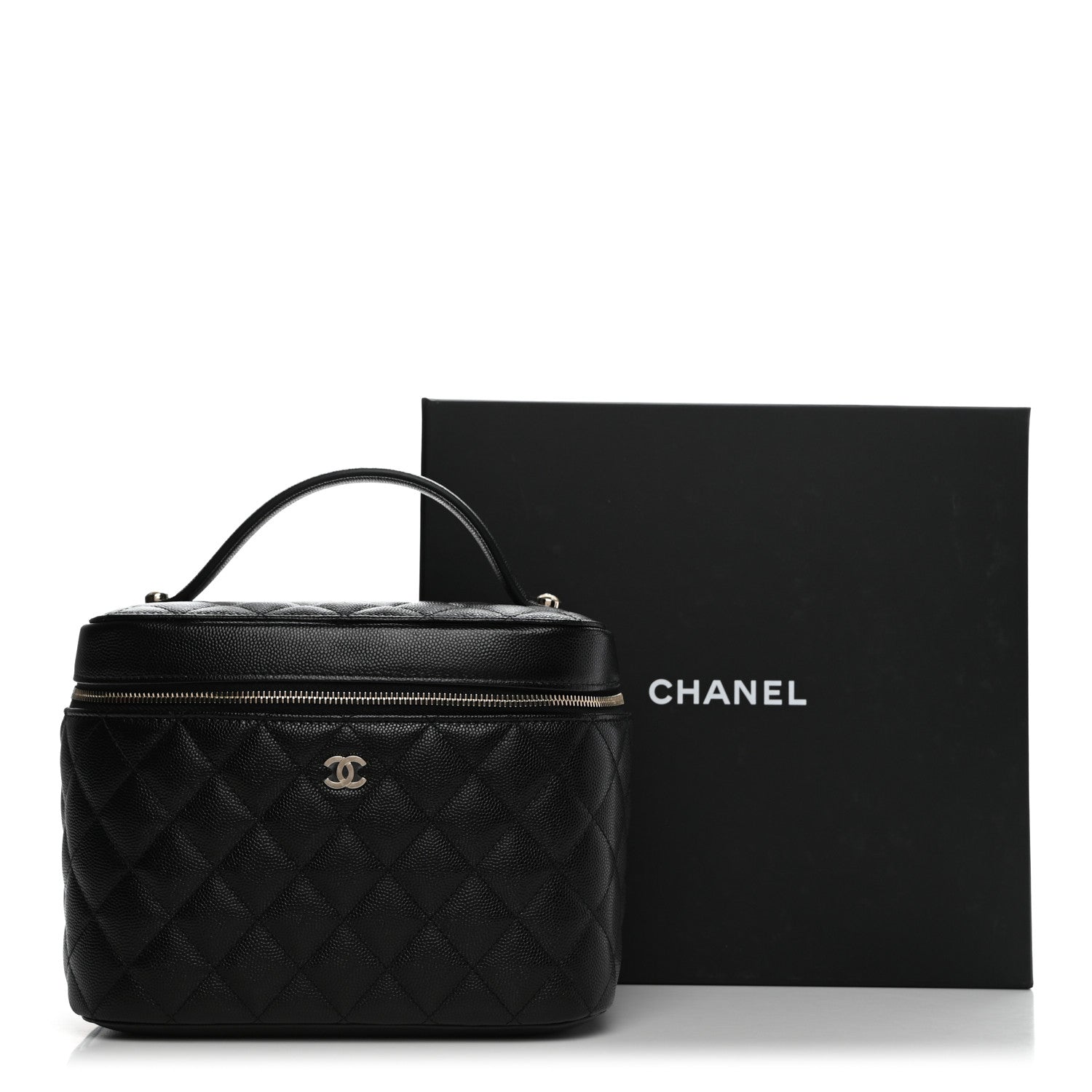 Chanel Caviar Quilted Large Vanity Pouch Black 9 of 9