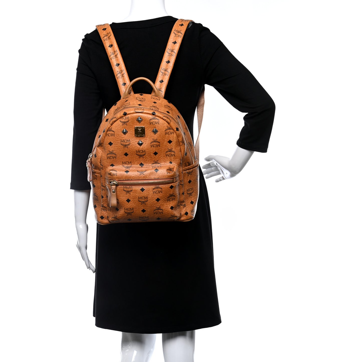 Visetos Small Sprinkle Stud Stark Backpack Cognac