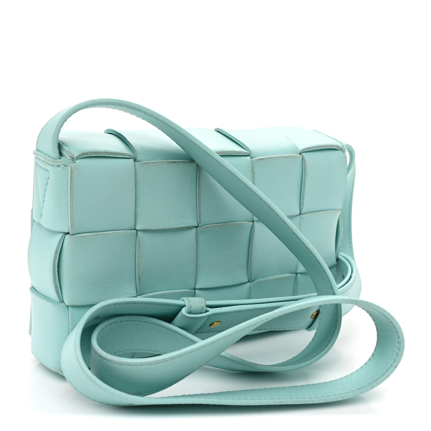 Bottega Veneta Lambskin Maxi Intrecciato Small Cassette Crossbody Bag  Celadon 3 of 11