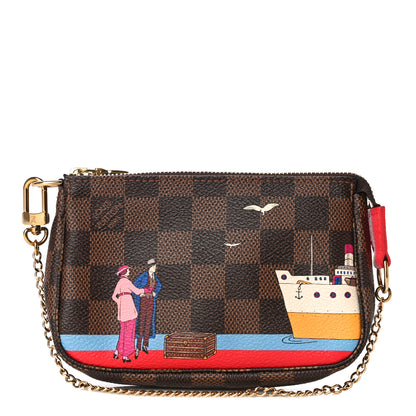 Louis Vuitton Damier Ebene 2016 Christmas Animation Mini Pochette Accessories 1 of 9