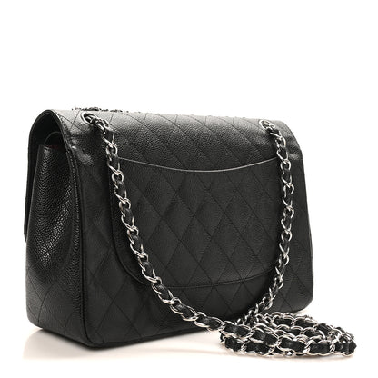 Chanel Caviar Quilted Jumbo Double Flap Black 3 of 10