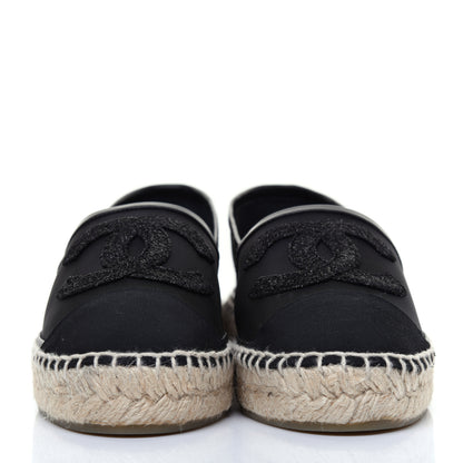 Chanel Mesh Grosgrain CC Espadrilles 36 Black 2 of 8