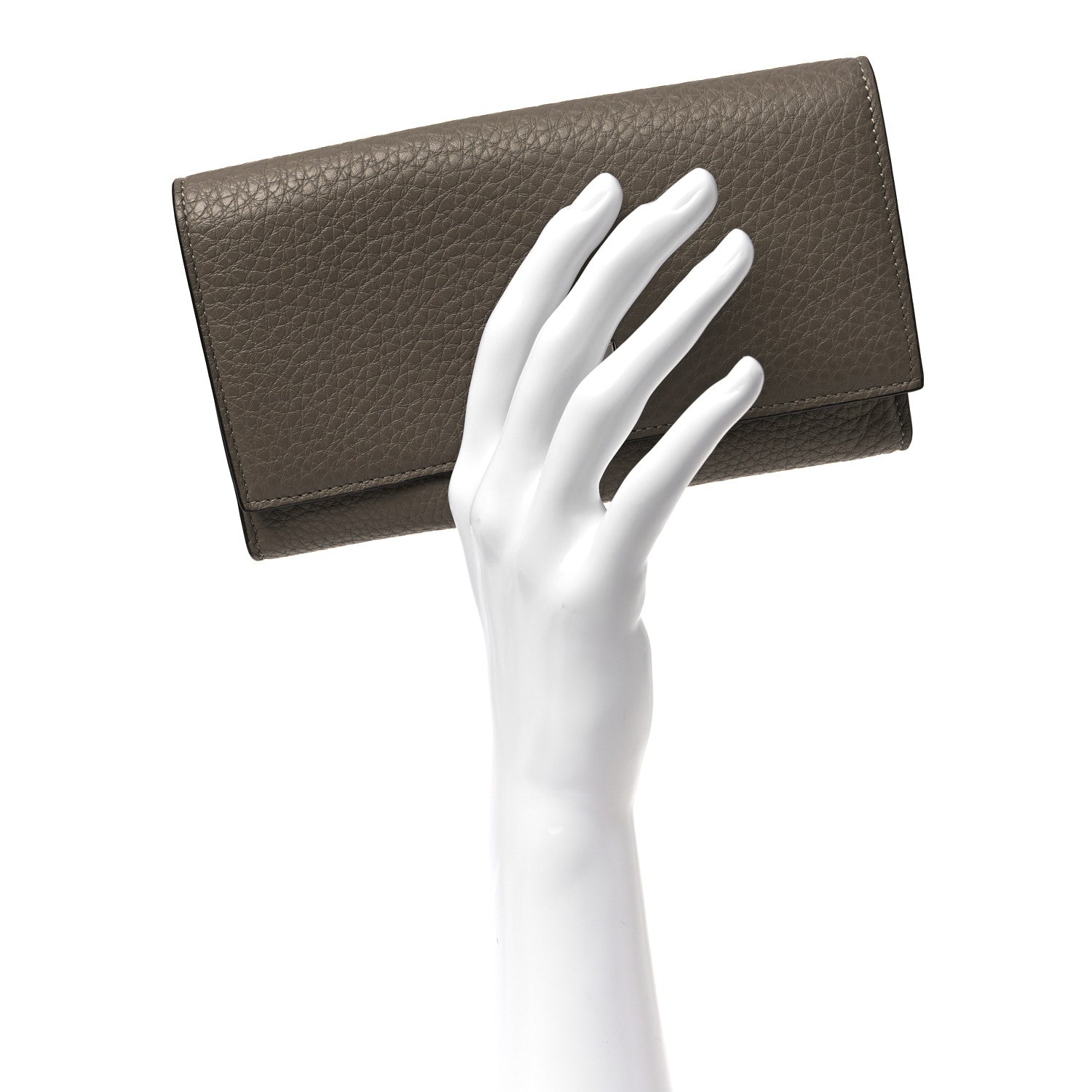 Fendi Cuoio Romano Vitello Grace Selleria Peekaboo Continental Wallet Corda 2 of 9