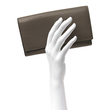 Fendi Cuoio Romano Vitello Grace Selleria Peekaboo Continental Wallet Corda 2 of 9