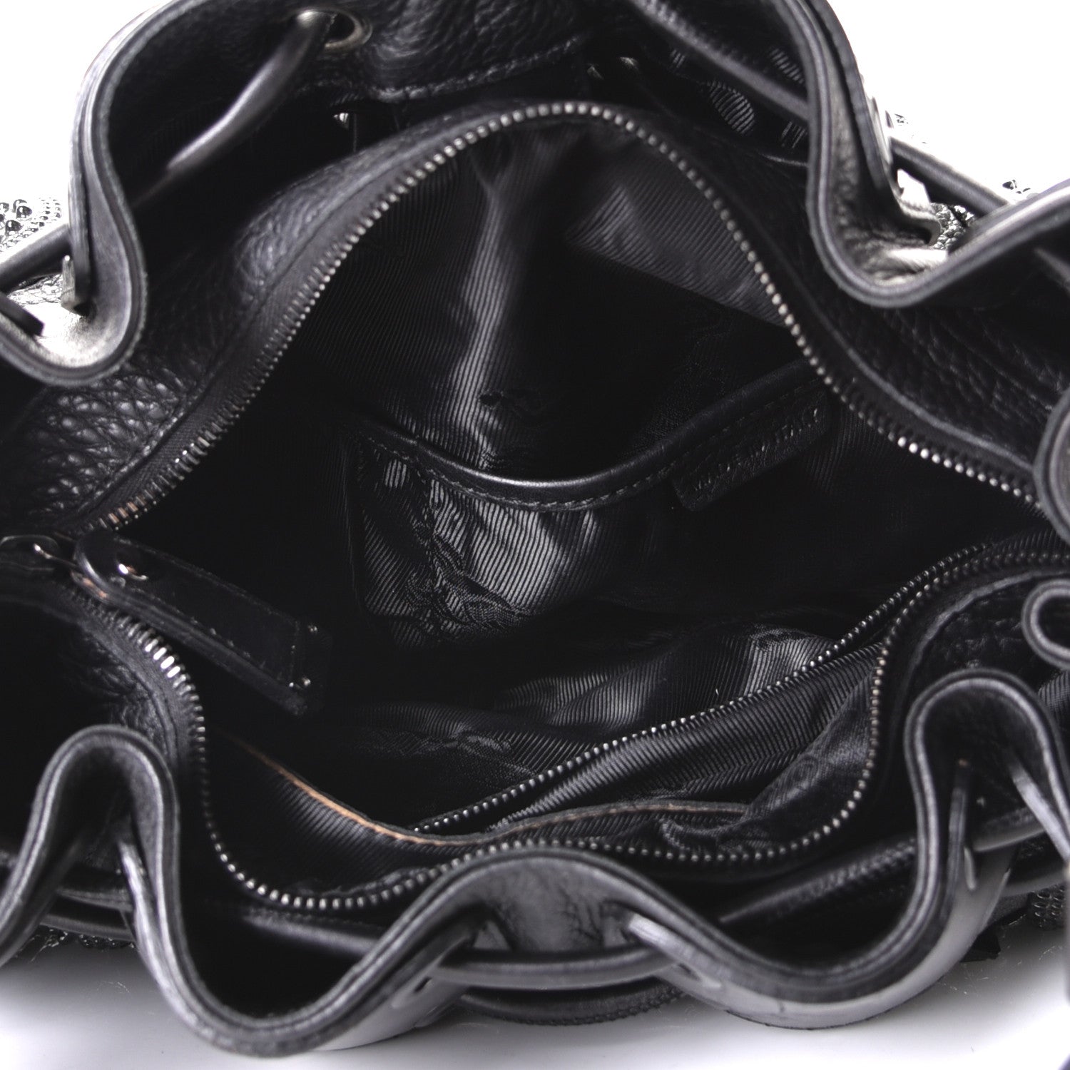 Burberry Calfskin Mason Warrior Studded Hobo Black 4 of 6