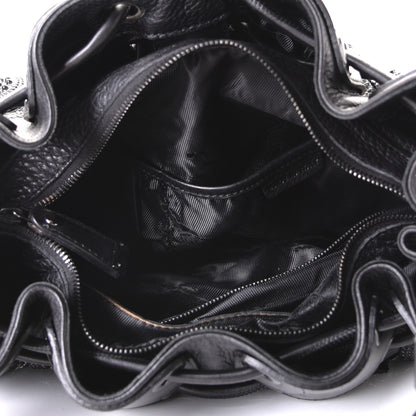 Burberry Calfskin Mason Warrior Studded Hobo Black 4 of 6