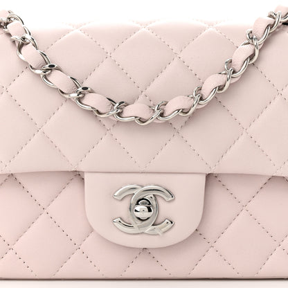Chanel Lambskin Quilted Mini Rectangular Flap Light Purple 8 of 11