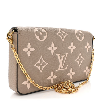 Louis Vuitton Empreinte Monogram Giant Felicie Pochette Tourterelle Creme 4 of 14
