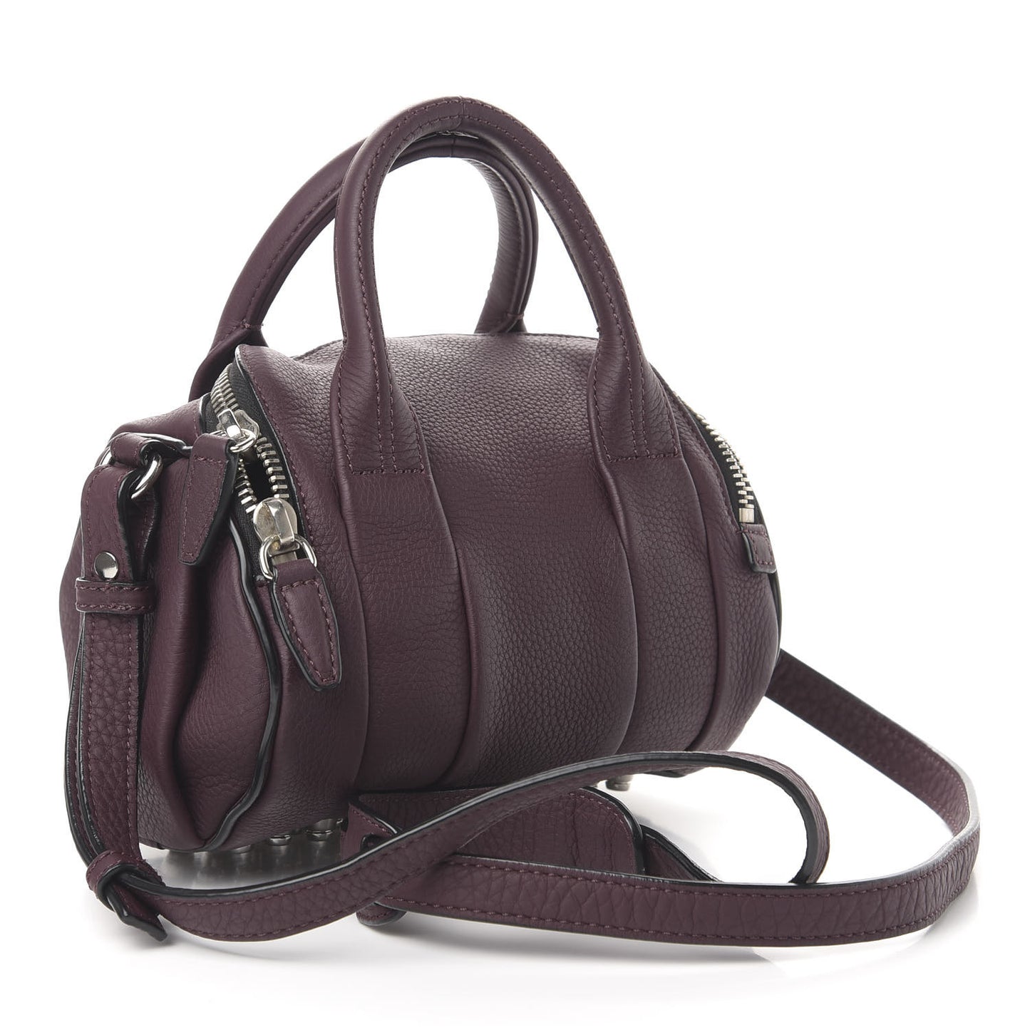 Pebbled Calfskin Mini Rockie Matte Oxblood