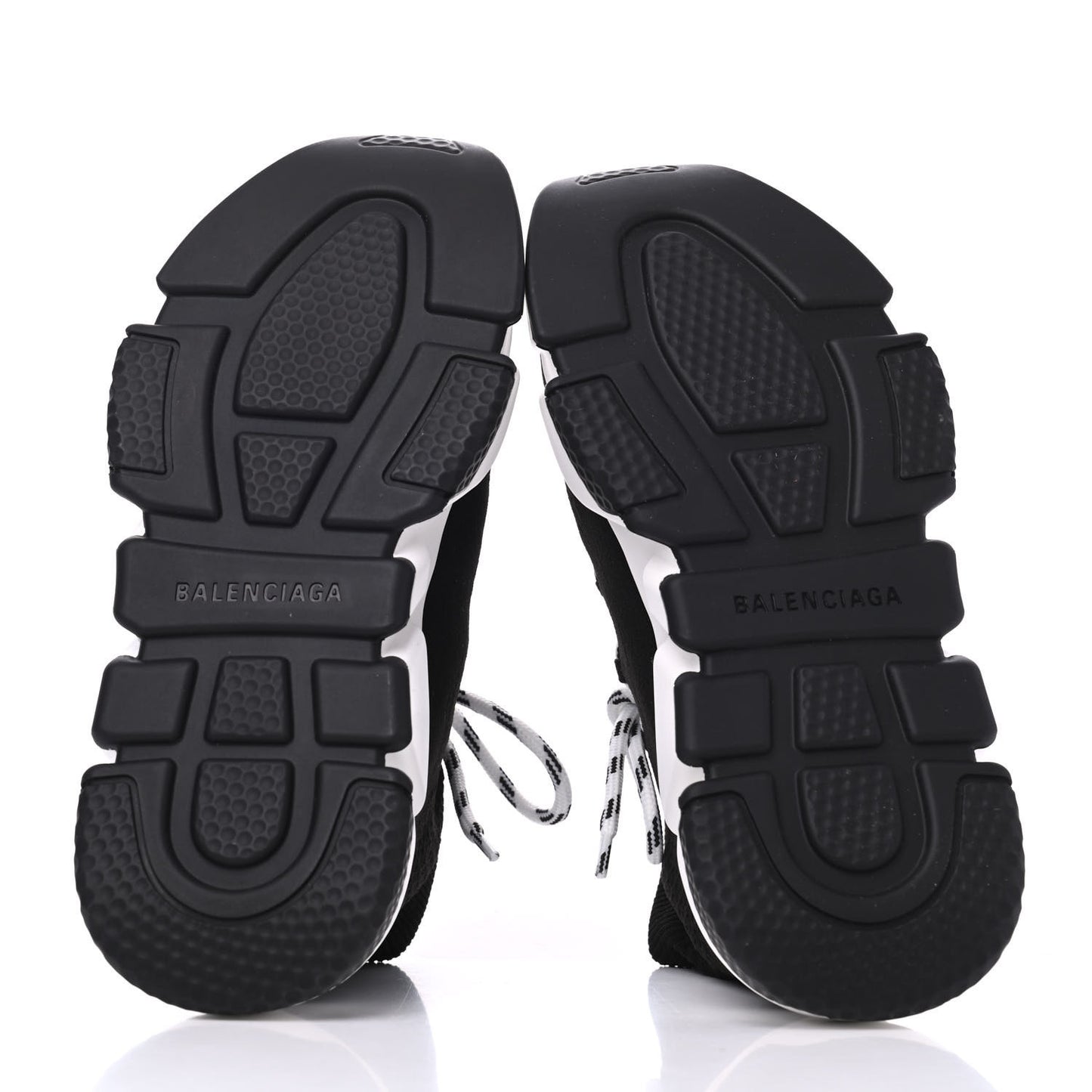 Recycled Knit Bi-Color Sole Womens Speed Lace Up Sneakers 36 Black White