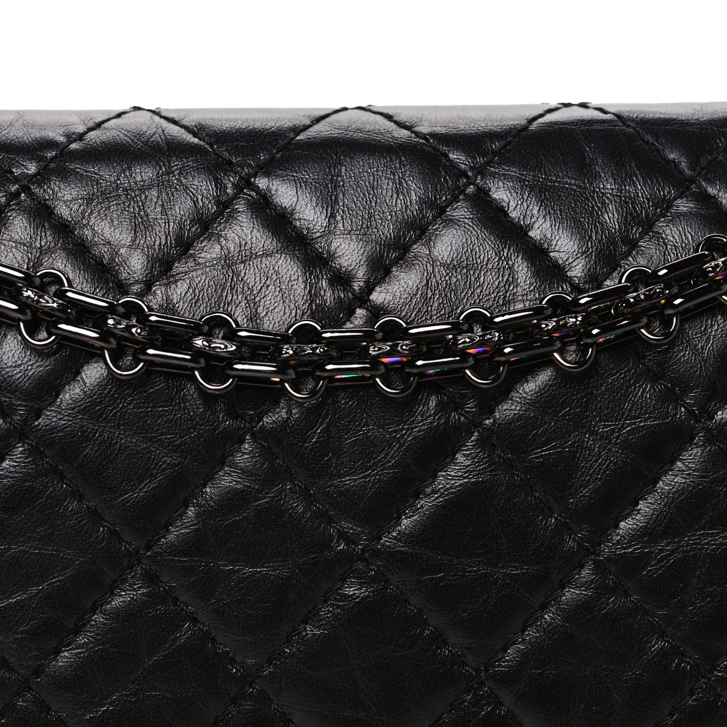 Chanel Aged Calfskin Quilted 2.55 Reissue 225 Flap So Black 7 of 9
