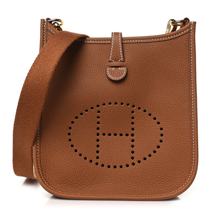 Hermes Taurillon Clemence Evelyne TPM Gold 1 of 9