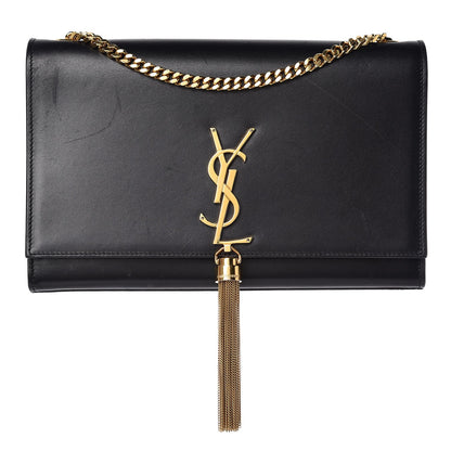 Saint Laurent Smooth Calfskin Medium Classic Monogram Kate Tassel Satchel Black 1 of 15