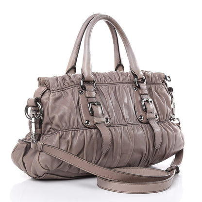 Prada Nappa Gaufre Shopping Satchel Bambu 3 of 18
