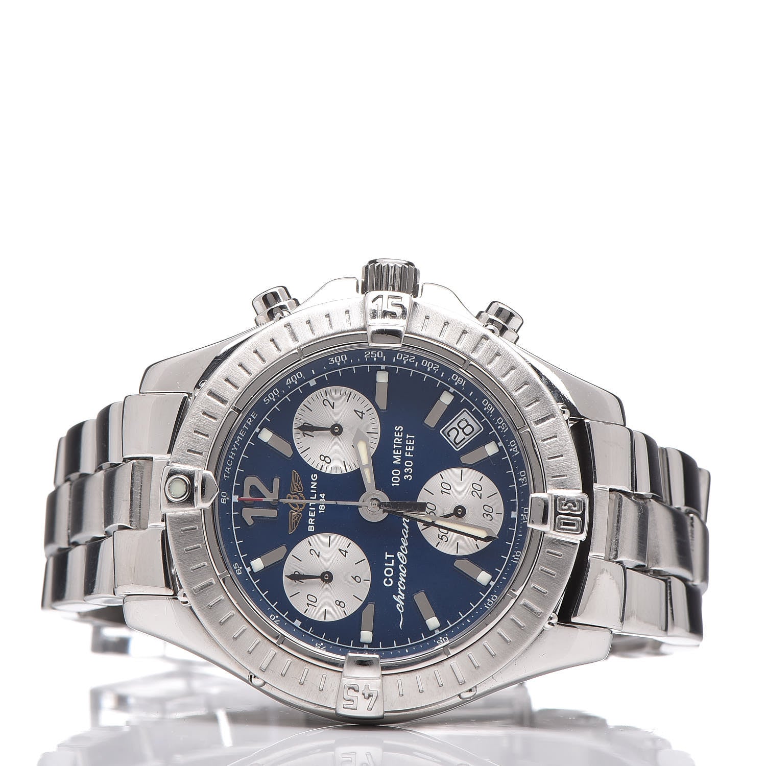 Breitling Stainless Steel 38mm Colt ChronoOcean Chronograph Quartz Watch Blue A53350 3 of 6