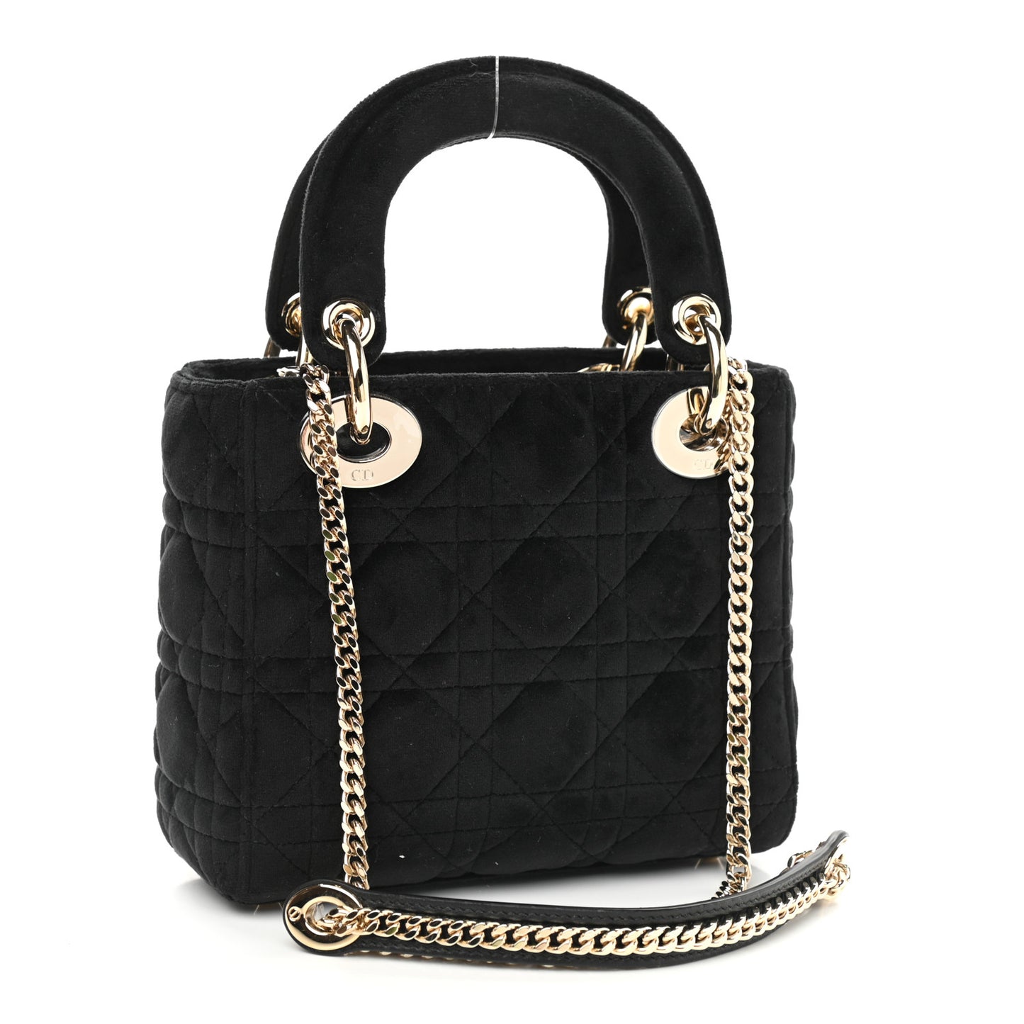 Velvet Mini Lady Dior Black