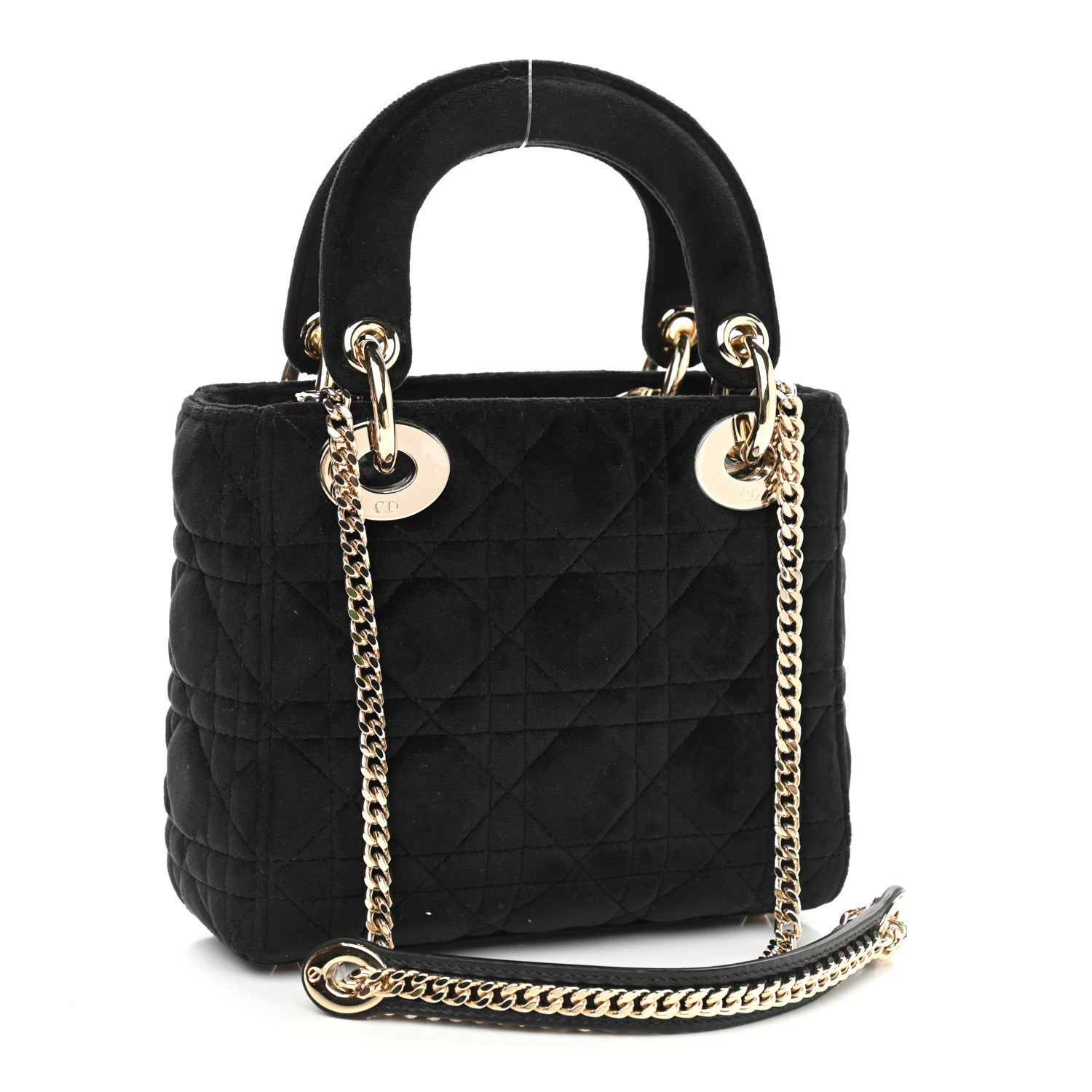 Christian Dior Velvet Mini Lady Dior Black 3 of 9