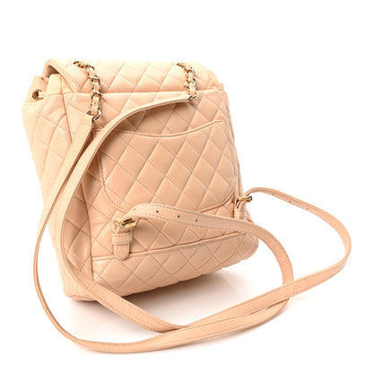 Chanel Calfskin Quilted Small Urban Spirit Backpack Beige 3 of 11