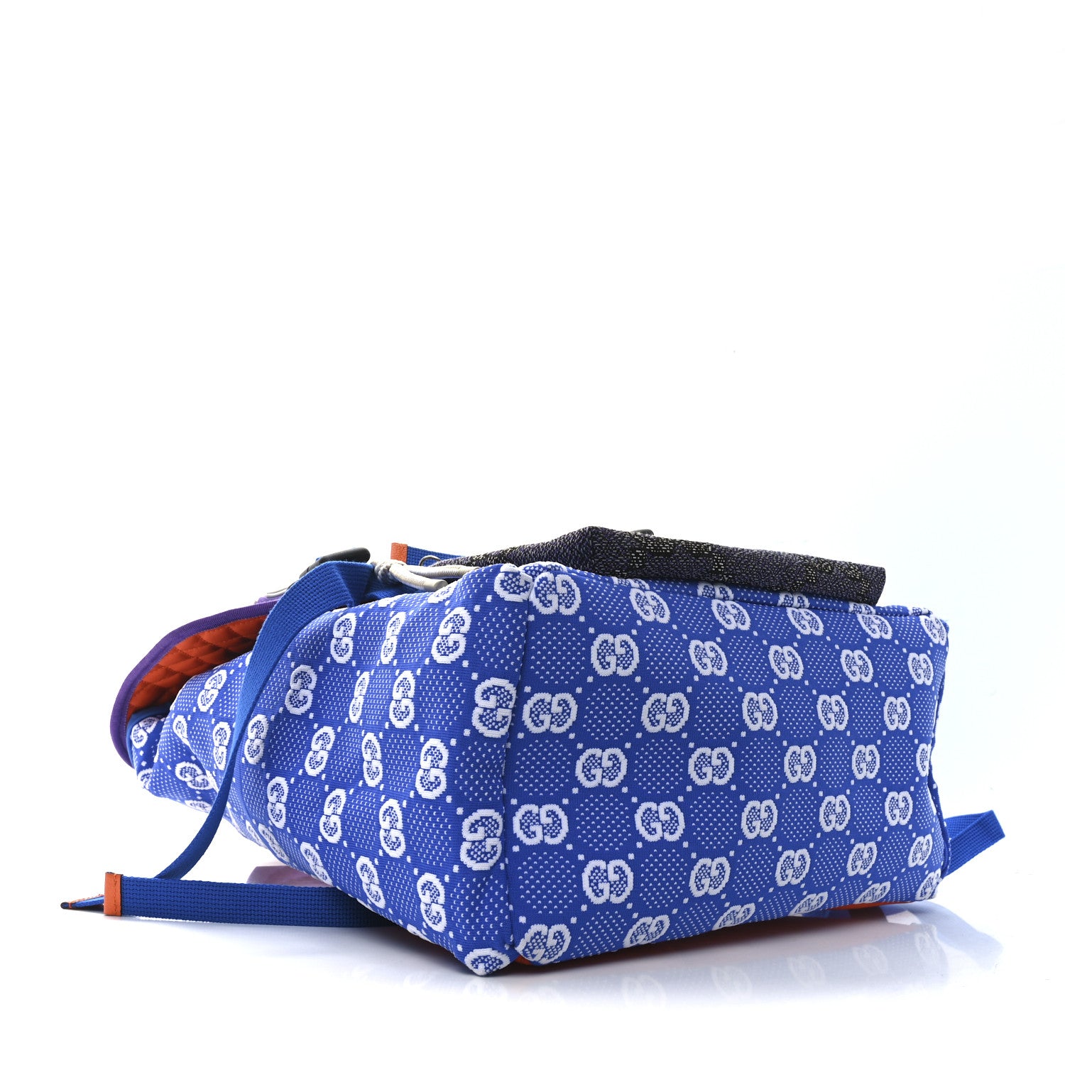 Gucci Jersey GG Monogram All Over Pan Sport Double Buckle Backpack  Blue Multicolor 4 of 10