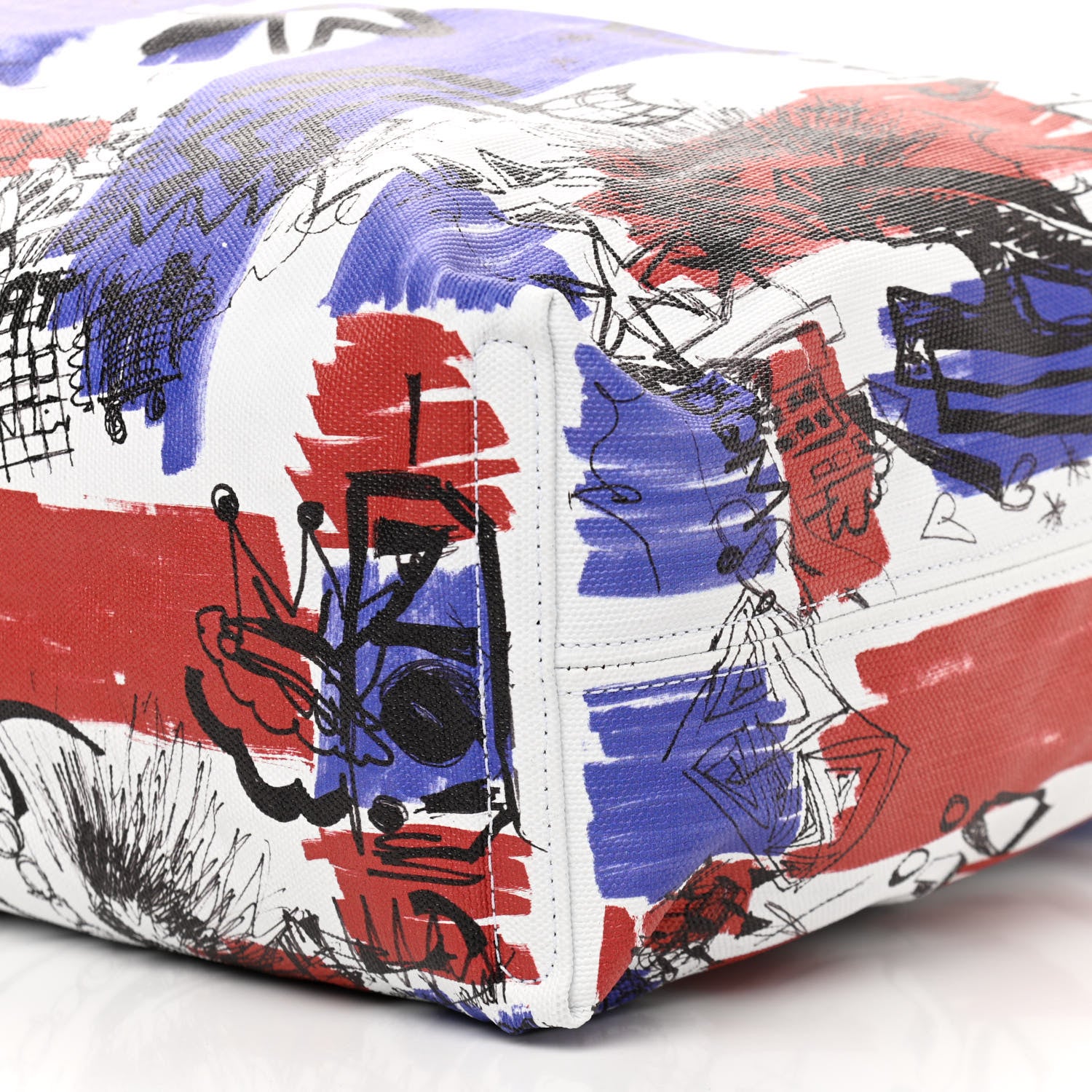 Burberry Canvas House Check Union Jack Sketchbook Reversible Doodle Tote Red White Blue 16 of 17