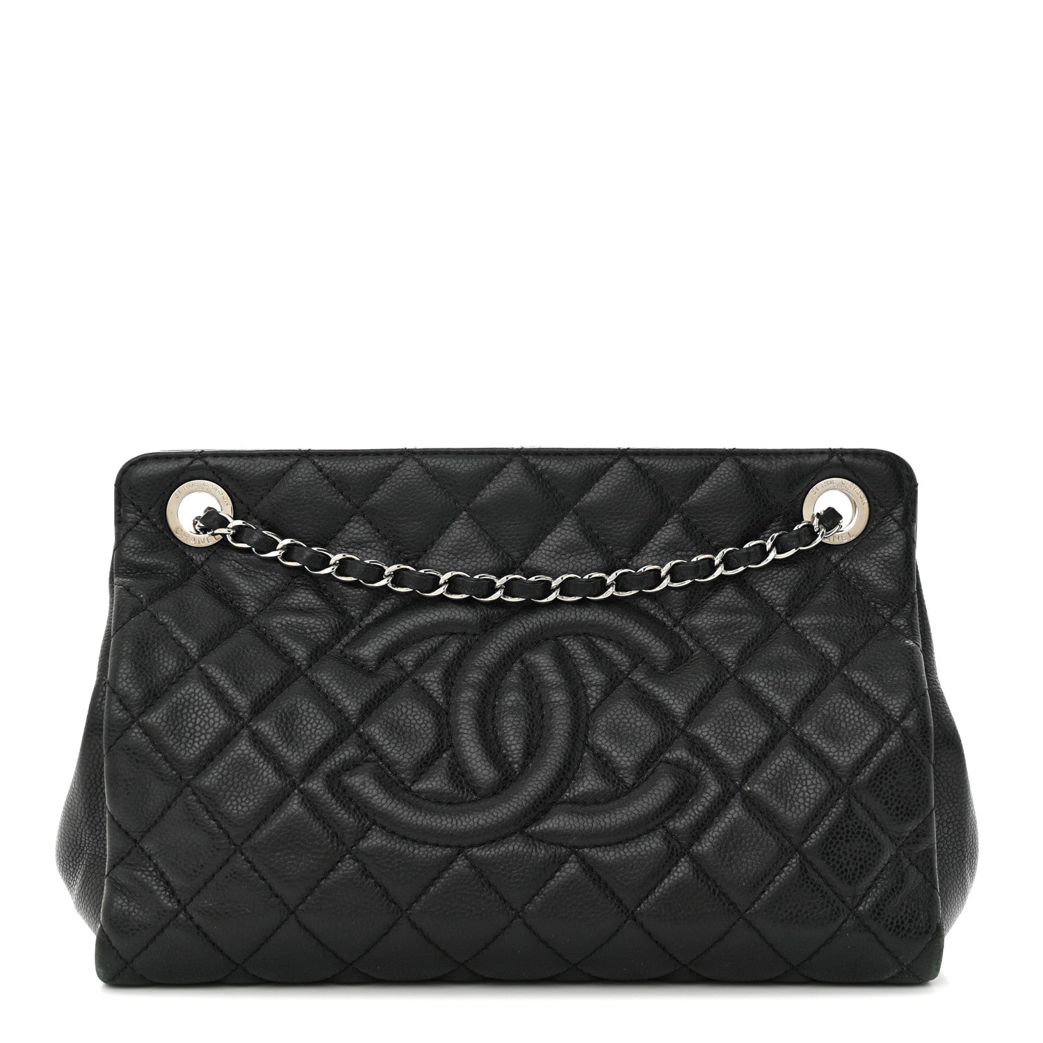 Chanel Soft Caviar Quilted CC Timeless Tote Black 1 of 18