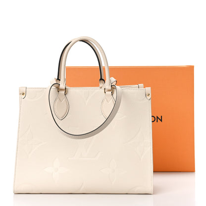 Louis Vuitton Empreinte Monogram Giant Onthego MM Creme 16 of 16
