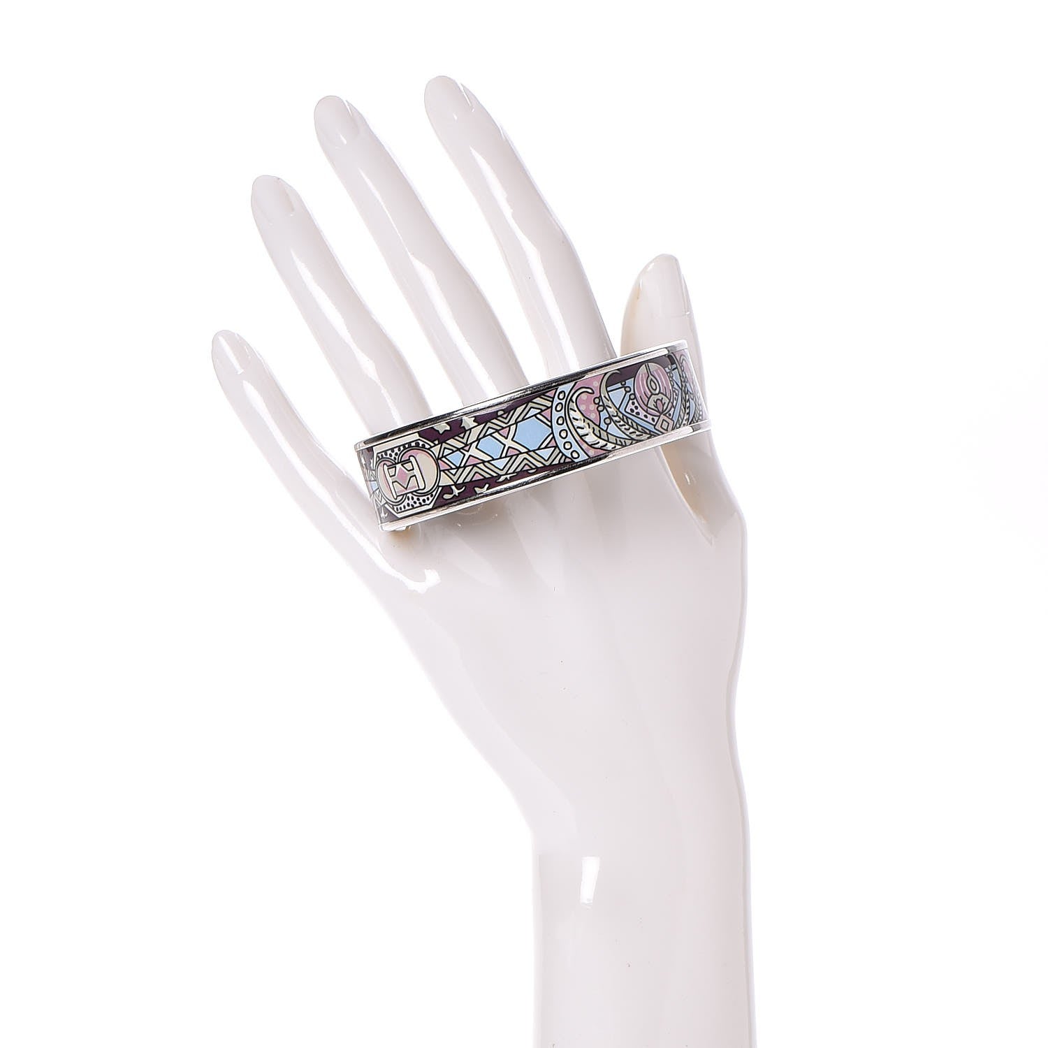 Hermes Enamel Printed Wide Bracelet 70 2 of 5