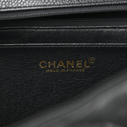 Chanel Caviar Quilted Jumbo Kelly Flap Black 6 of 16