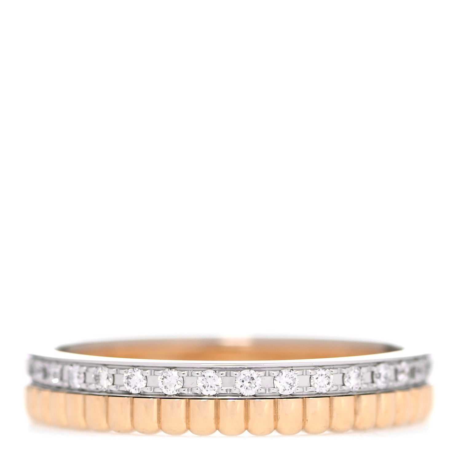 Boucheron 18K Yellow White Gold Diamond Quatre Radiant Wedding Band Ring 51 5.75 1 of 6
