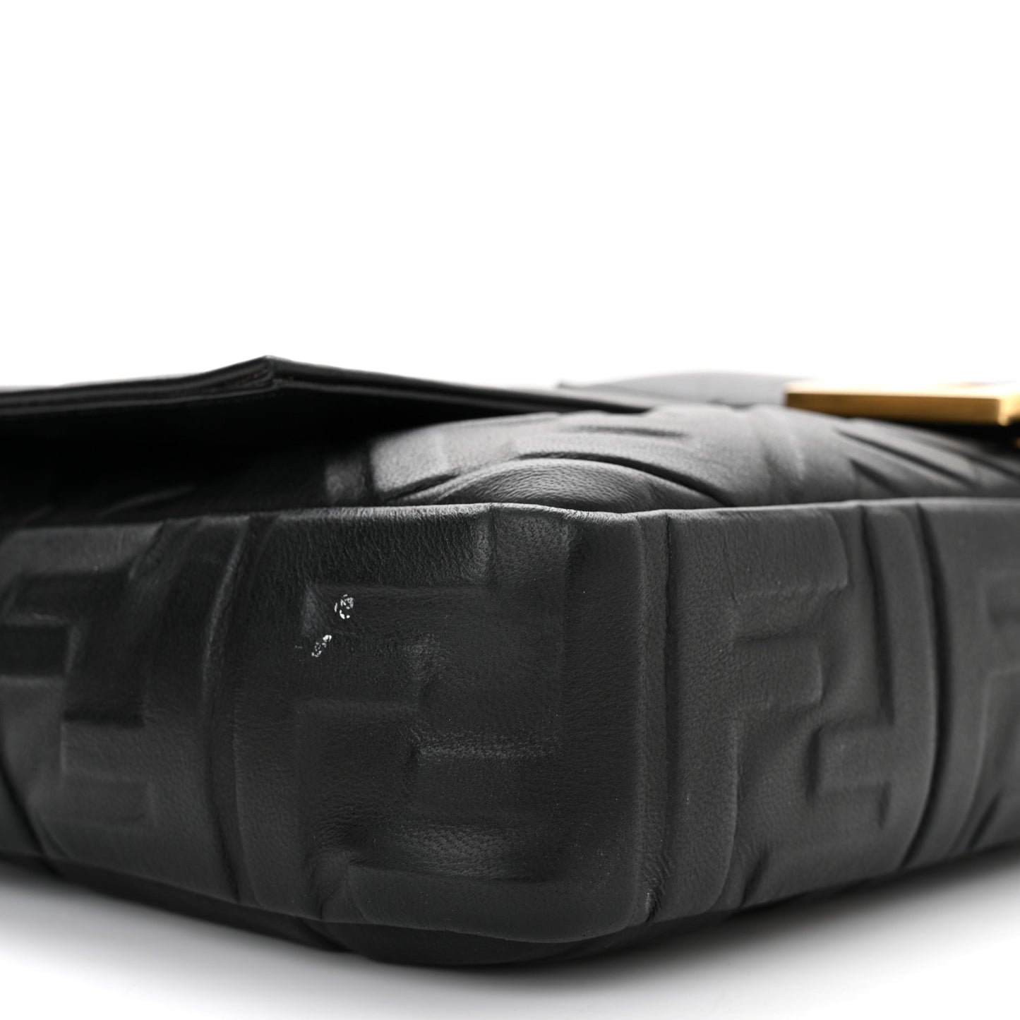 Nappa FF 1974 Embossed Large Baguette Black