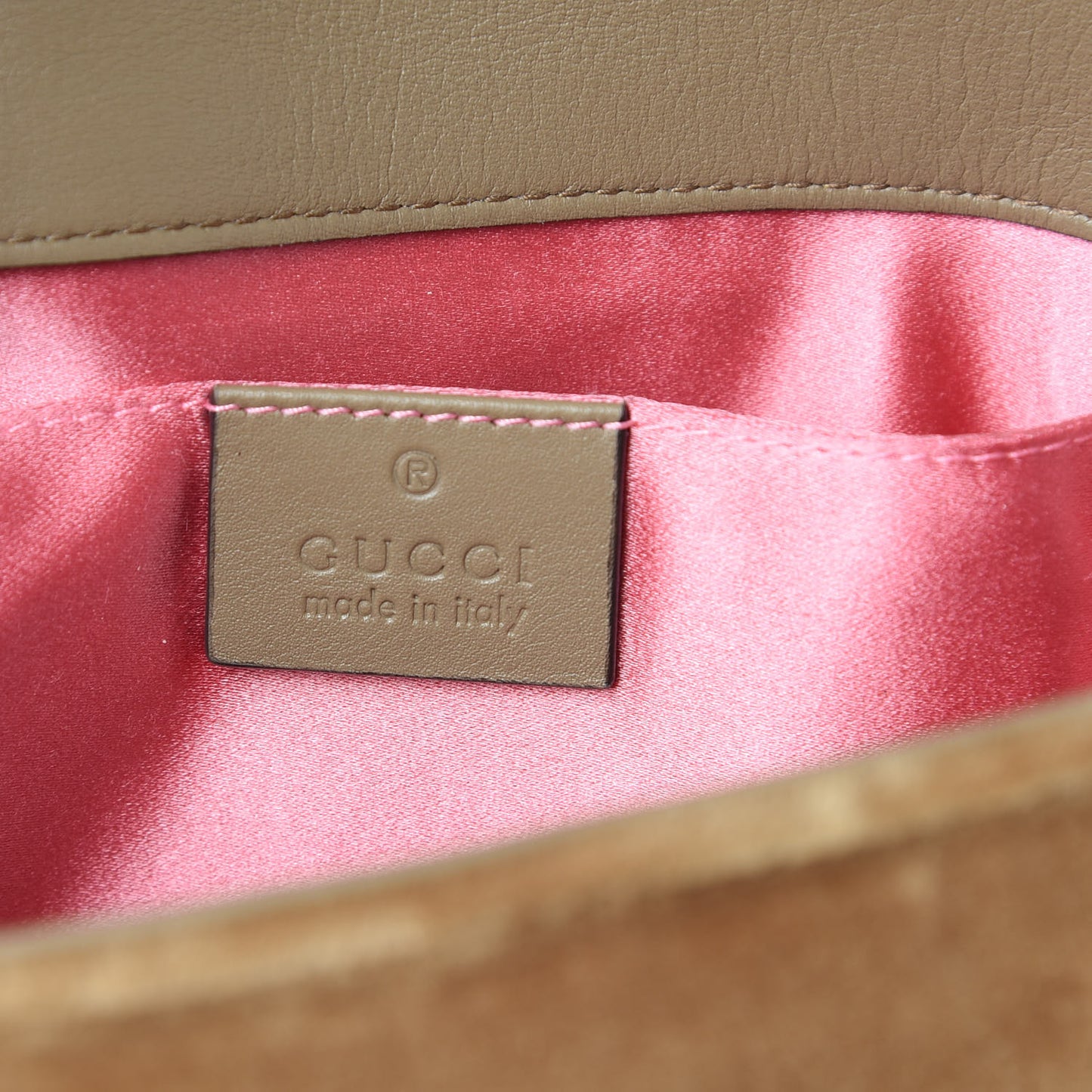 Velvet Matelasse Mini GG Marmont Shoulder Bag Taupe