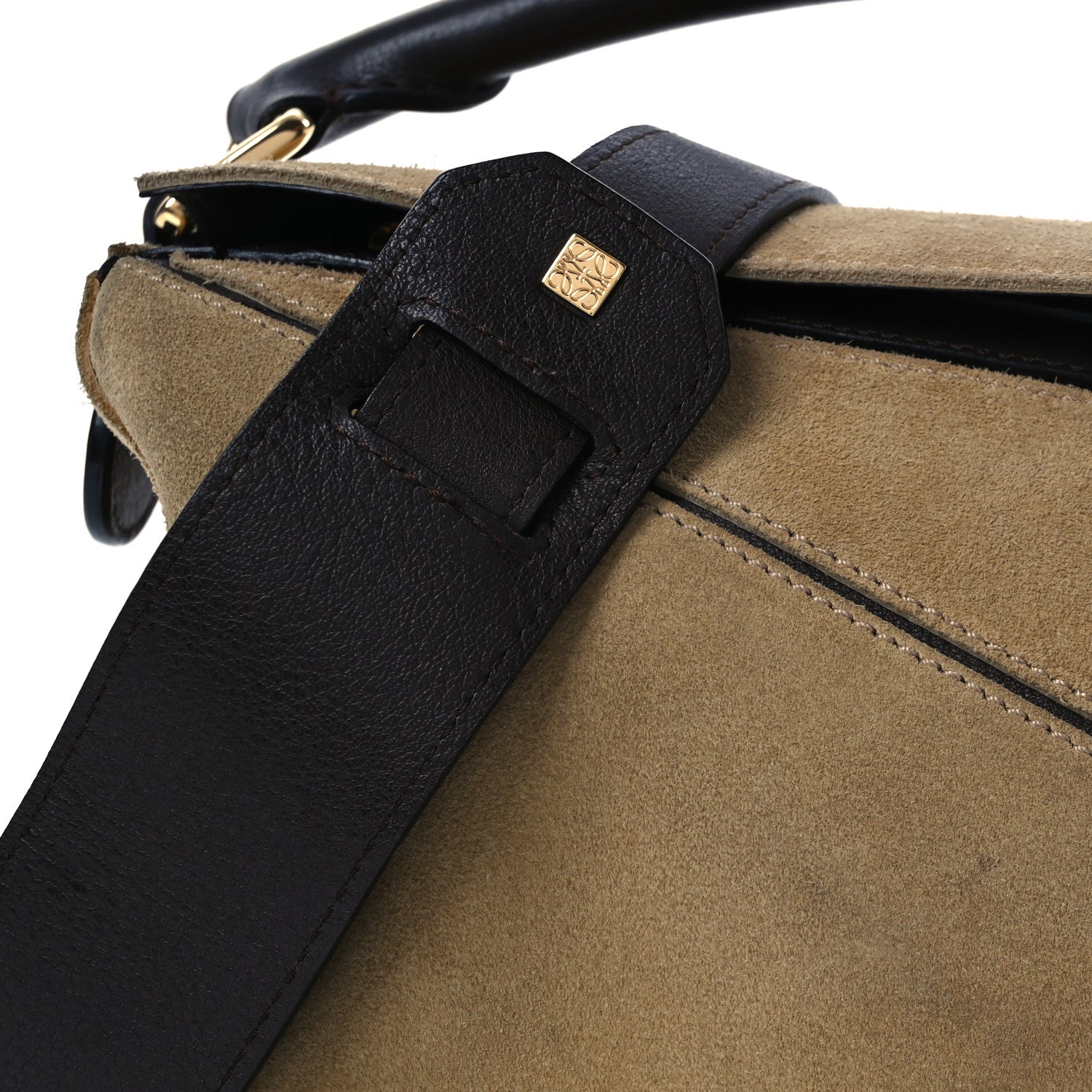 Loewe Suede Medium Puzzle Bag Gold 9 of 16